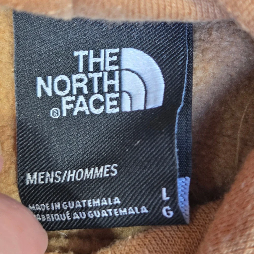 The North Face Mens Half Dome Pullover Hoodie Brown Tan Size Large Logo Graphic